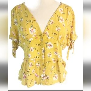 Urban Romantics Floral Peplum top